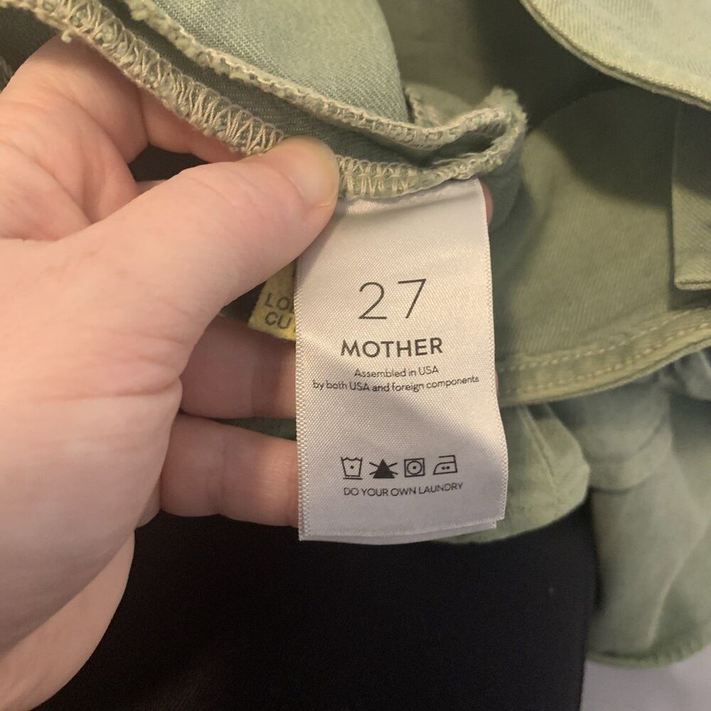 Mother The Ruffle Mini Skirt Green Loden Frost Cotton Blend - Women's 27 - Picture 8 of 12